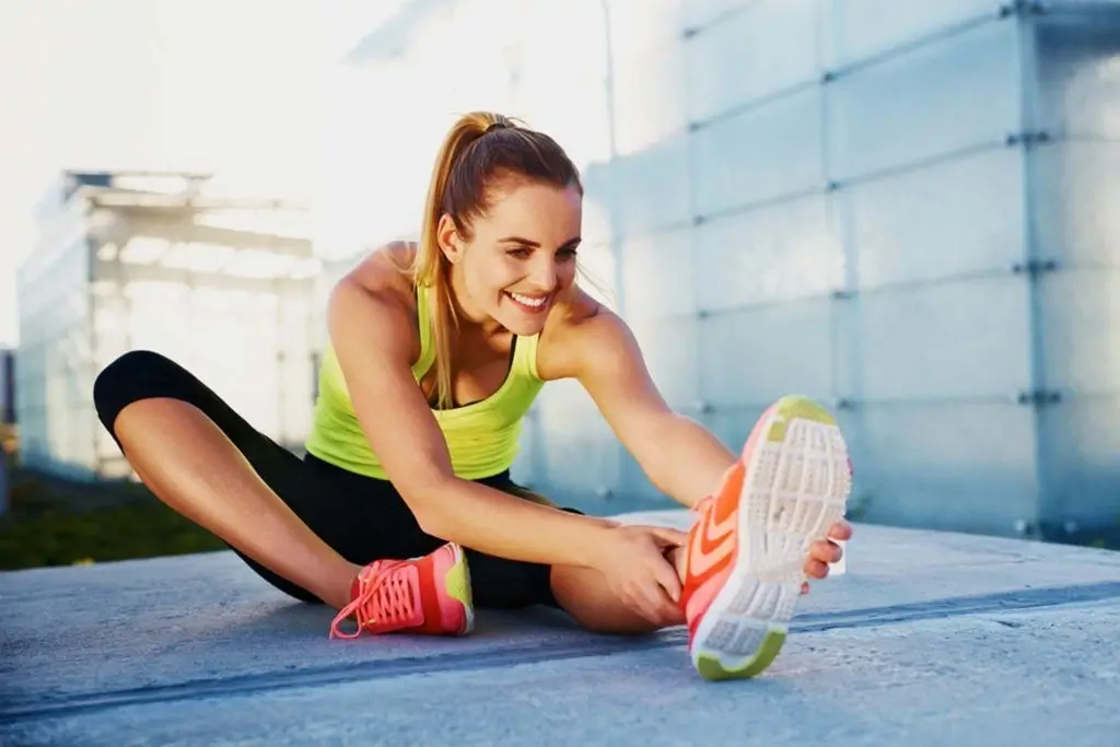 Person stretching before a workout