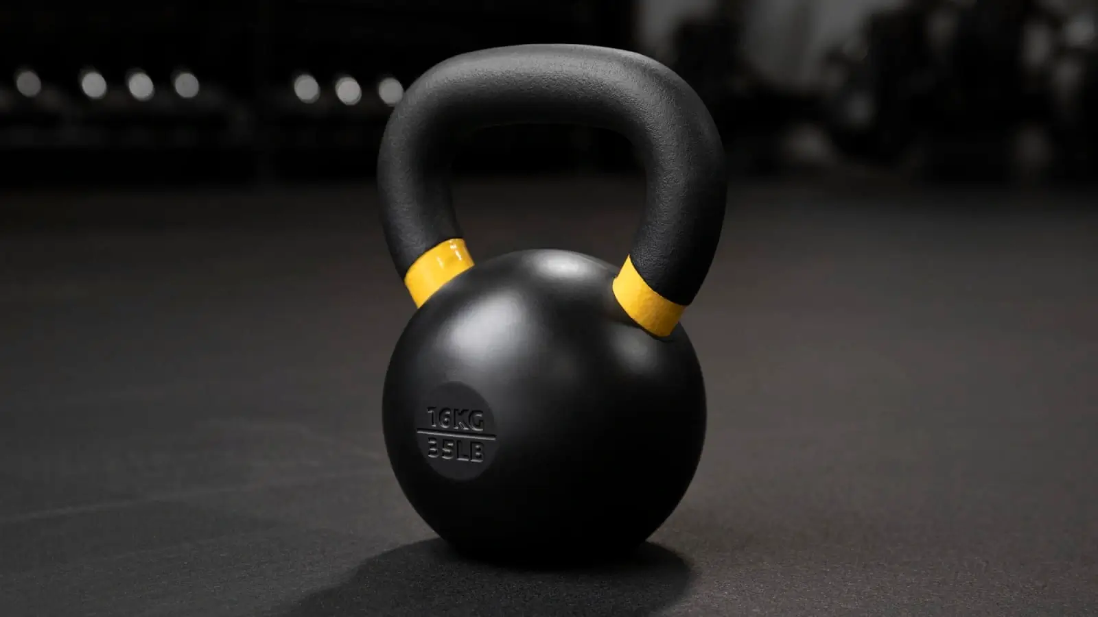 High-quality kettlebell on a minimalist background