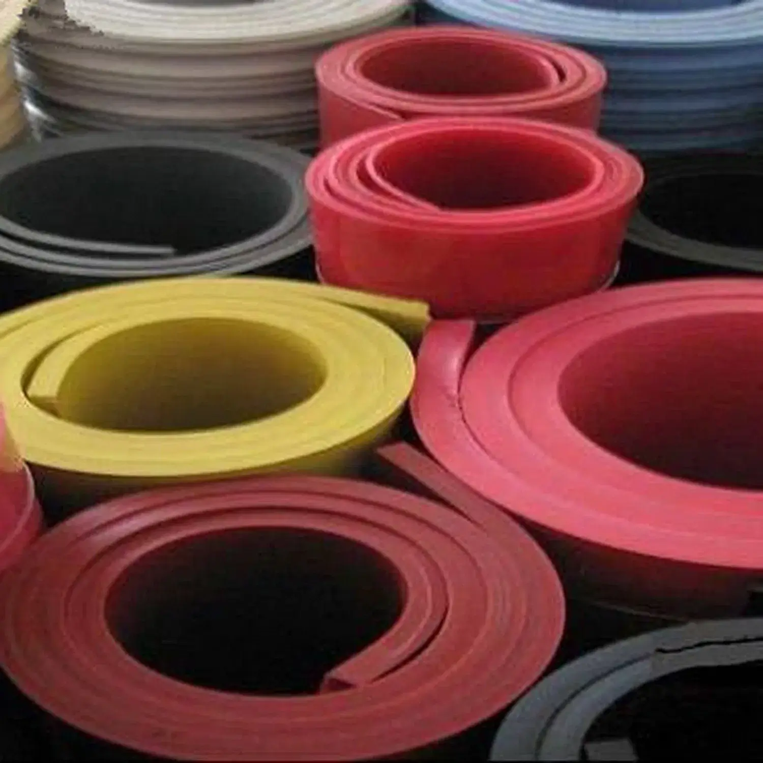 Close-up of high-density rubber