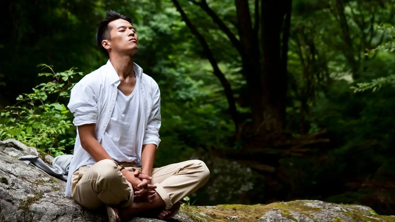 Person meditating